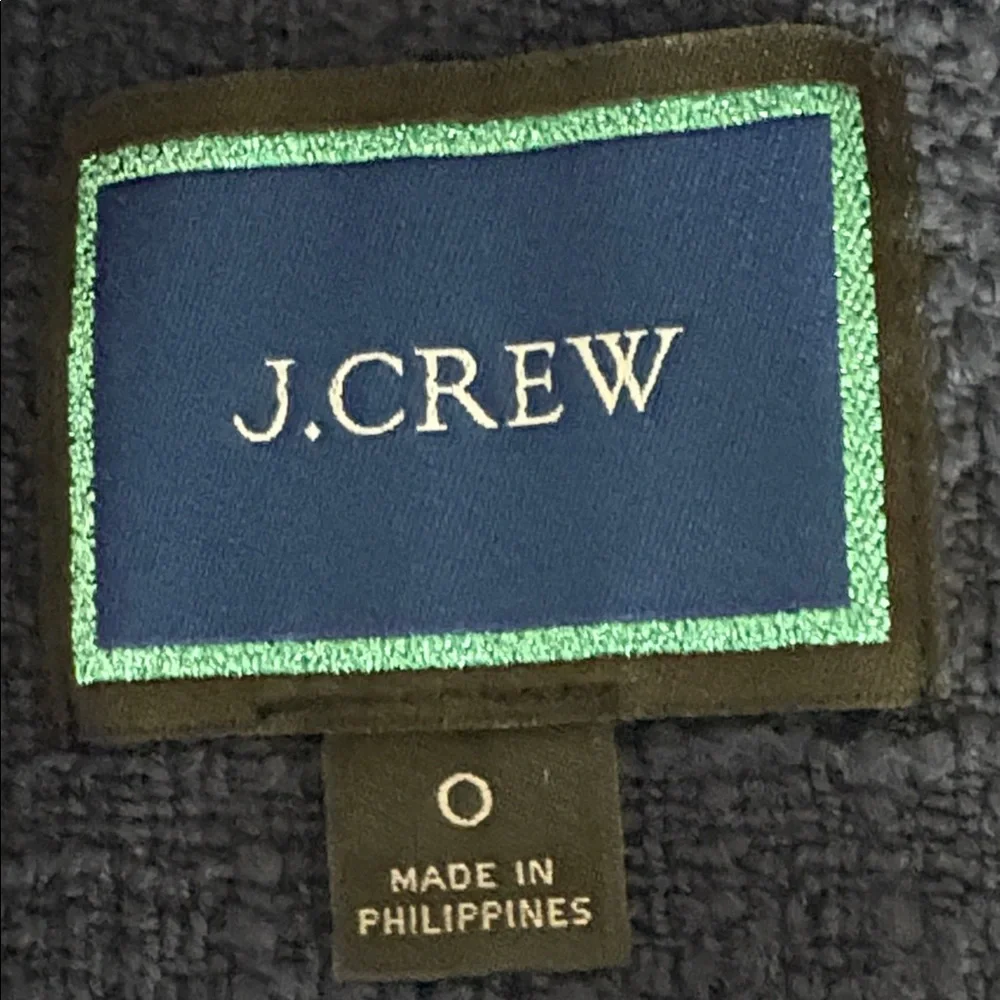 J. Crew Textured Tweed One Button Cotton Blazer in Navy - Size 0 - Picture 4 of 7